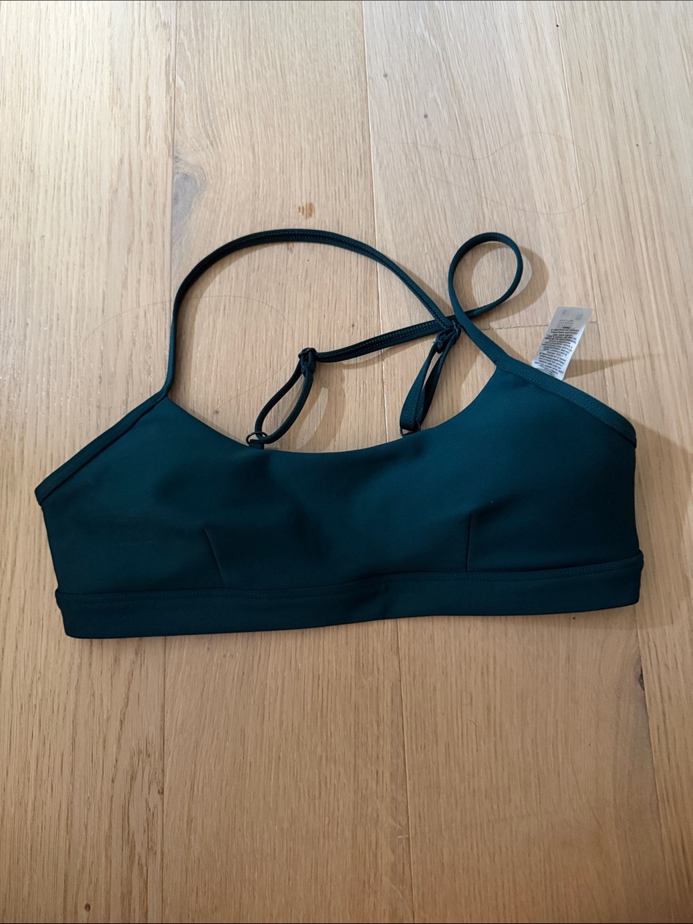 ALO Yoga Dark Green Strappy Sports Bralette